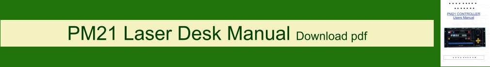 PM21 Laser Desk Manual Download pdf